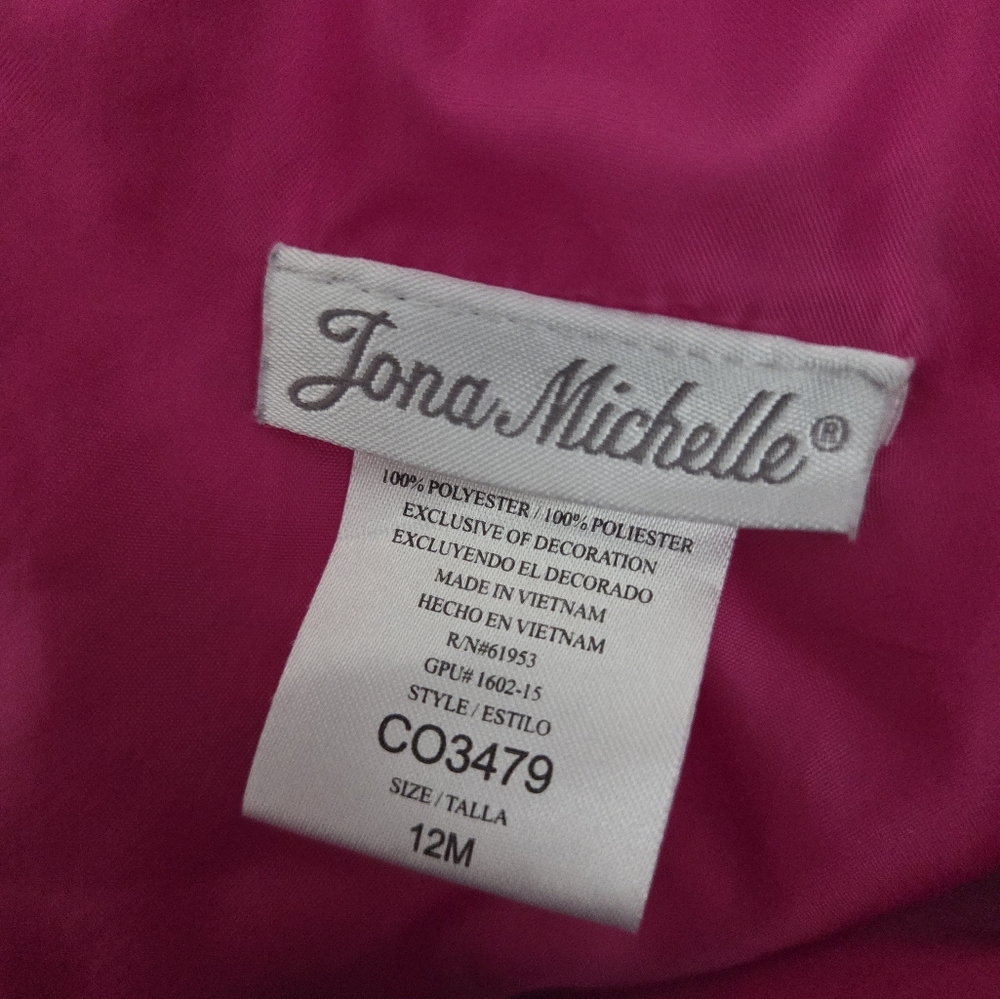 Jona Michelle Pink Black Baby Girl's Dress Size 12M - Picture 5 of 6